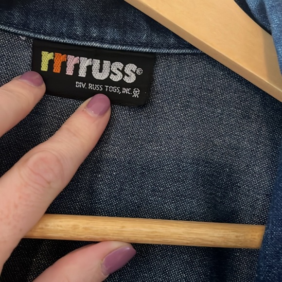 Vintage Rrrruss Russ Togs Inc denim blazer - Picture 2 of 4